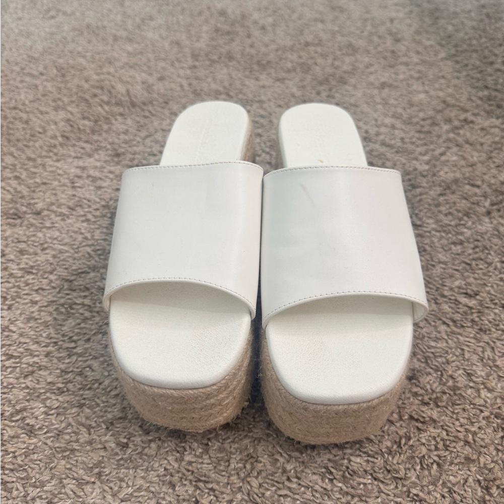 Princess Polly White Wedge Sandals